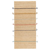 RAKLEV rug, flatwoven, handmade natural/multicolour, 70x160 cm