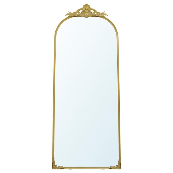 RÅMEBO - Mirror, gold-colour, 75x168 cm - best price from Maltashopper.com 20471264