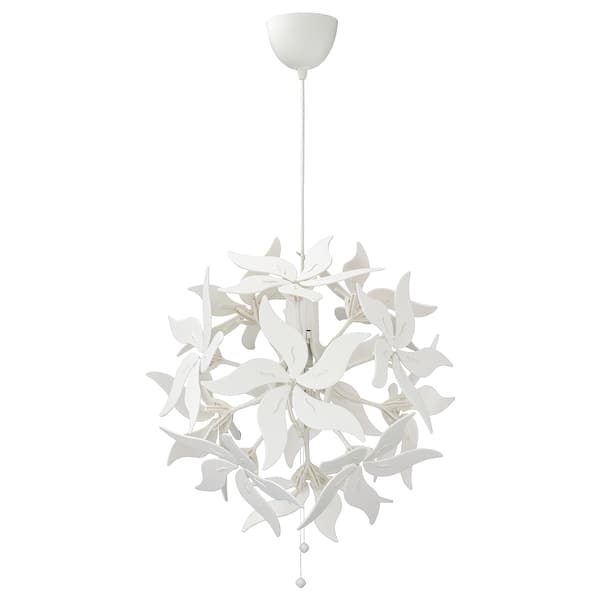 Ikea RAMSELE - Pendant lamp, flower/white, 43 cm