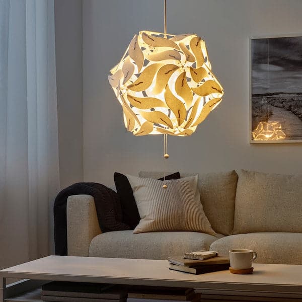 Ikea RAMSELE - Pendant lamp, flower/white, 43 cm