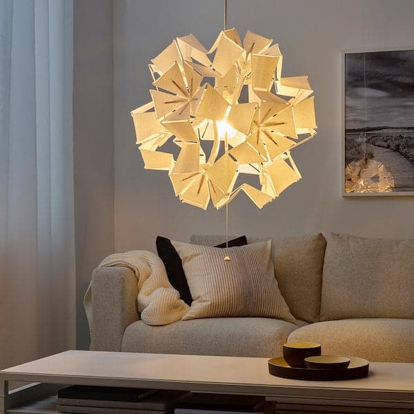 Ikea RAMSELE - Pendant lamp, geometric/white, 43 cm