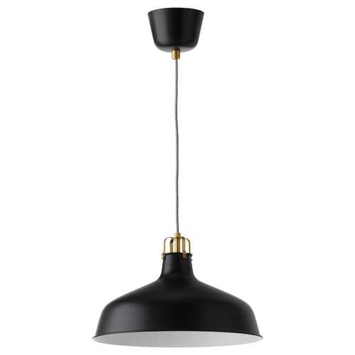 RANARP - Pendant lamp, black, 38 cm