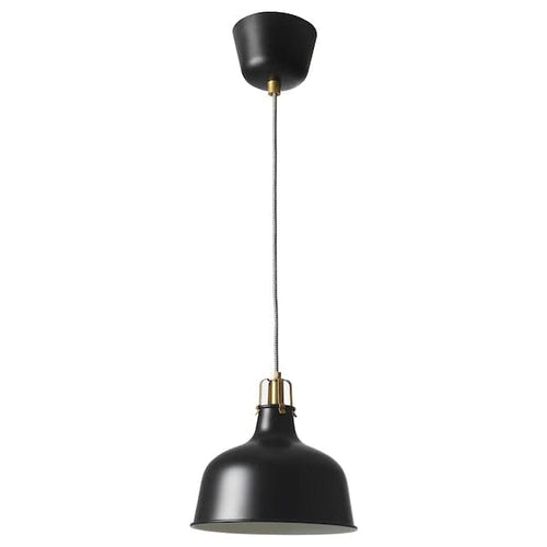 RANARP - Pendant lamp, black, 23 cm