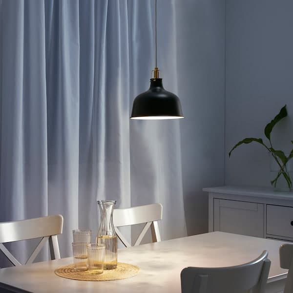 RANARP - Pendant lamp, black, 23 cm - best price from Maltashopper.com 90396389