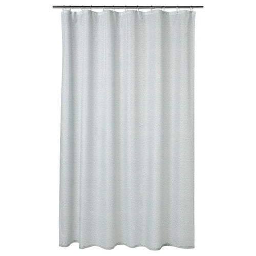 RÅNEÄLVEN Shower curtain - white/turquoise 180x200 cm , 180x200 cm