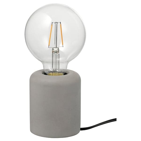 RÅSEGEL / LUNNOM - Lampada da tavolo con lampadina, globo trasparente , - best price from Maltashopper.com 39494449