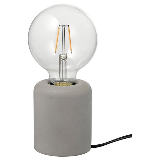 Ikea RÅSEGEL / LUNNOM - Lampada da tavolo con lampadina, globo trasparente ,