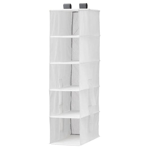 RASSLA - Storage with 5 compartments, white, 25x40x98 cm