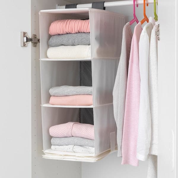 Ikea RASSLA - Storage with 5 compartments, white, 25x40x98 cm