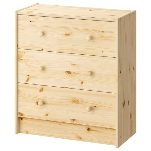 RAST Chest of drawers with 3 drawers - pine 62x70 cm , 62x70 cm
