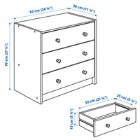RAST Chest of drawers with 3 drawers - pine 62x70 cm , 62x70 cm - Premium Hardware Accessories from Ikea - Just €77.99! Shop now at Maltashopper.com