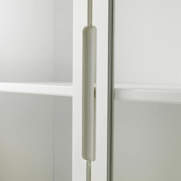 REGISSÖR - Glass-door cabinet, white, 118x203 cm - best price from Maltashopper.com 30342078