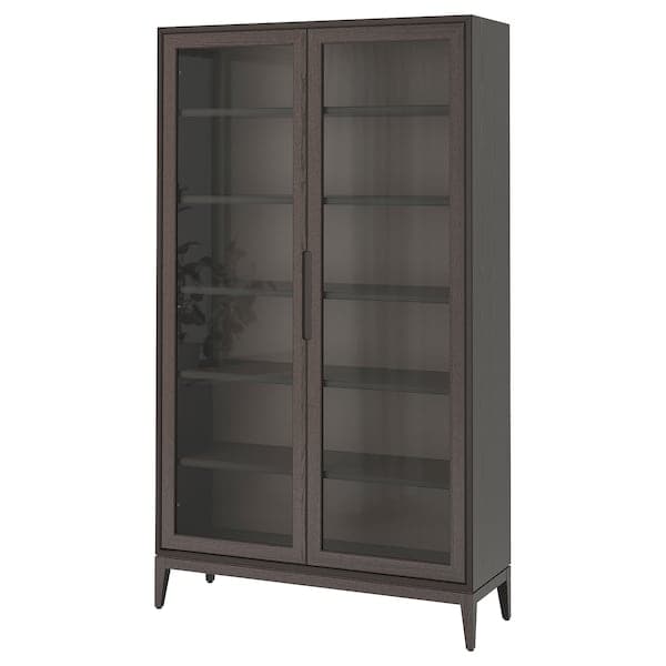 REGISSÖR - Glass-door cabinet, brown , 118x203 cm - Premium File Cabinets from Ikea - Just €713.99! Shop now at Maltashopper.com