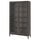 REGISSÖR glass-door cabinet, brown, 118x203x38 cm