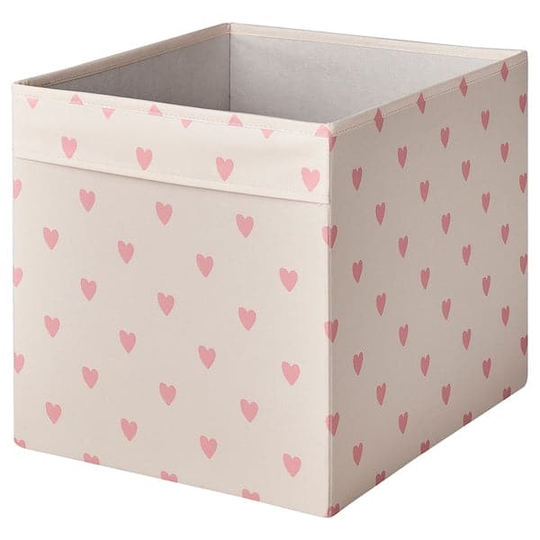 REGNBROMS - Box, heart pattern/pink, 33x38x33 cm - best price from Maltashopper.com 70555355