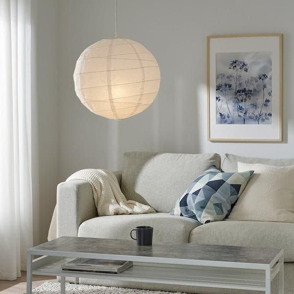 Ikea REGOLIT - Pendant lamp shade, white/handmade, 45 cm