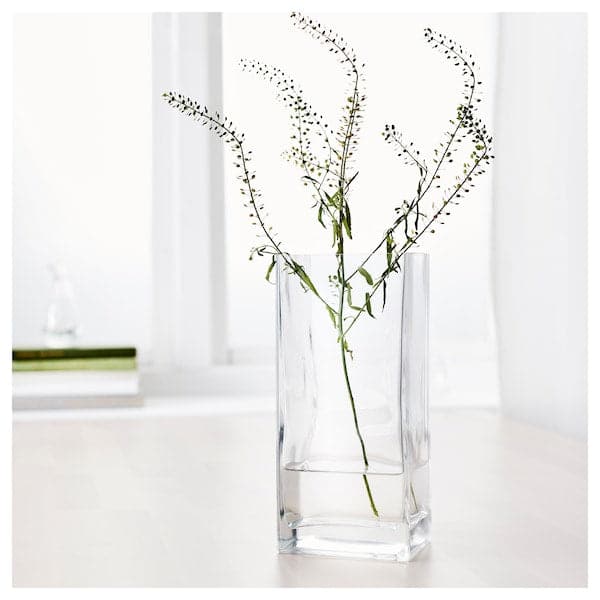REKTANGEL Vase - transparent glass 22 cm - Premium Decor from Ikea - Just €10.99! Shop now at Maltashopper.com