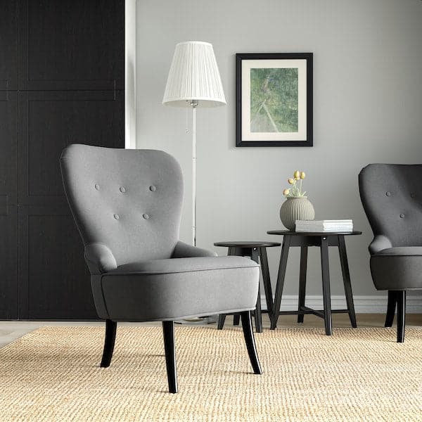 Ikea REMSTA - Armchair, Hakebo dark grey ,