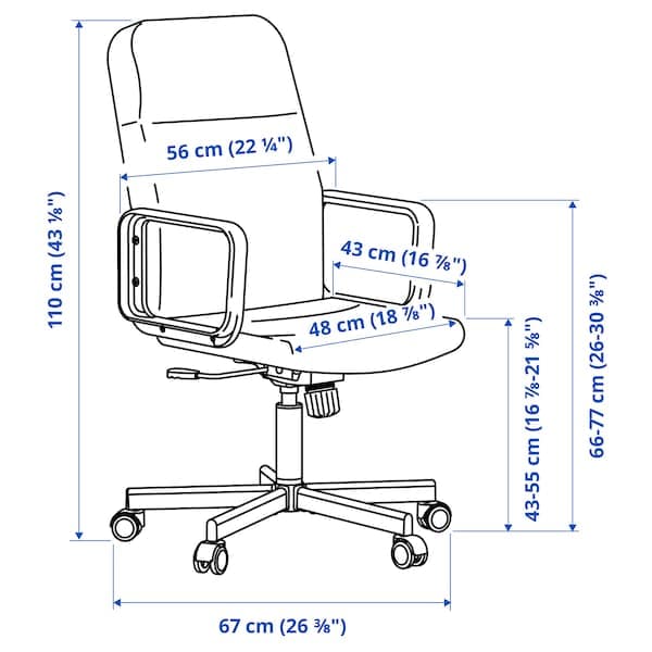 RENBERGET Swivel chair - Bomstad black , - best price from Maltashopper.com 60493546