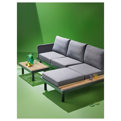 REVSKÄR - Outdoor furniture set, 3-seater, anthracite - best price from Maltashopper.com 70543739