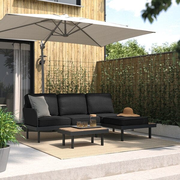 Ikea REVSKÄR - Furniture set, 3 places, outdoor anthracite/Järpön/Duvholmen anthracite