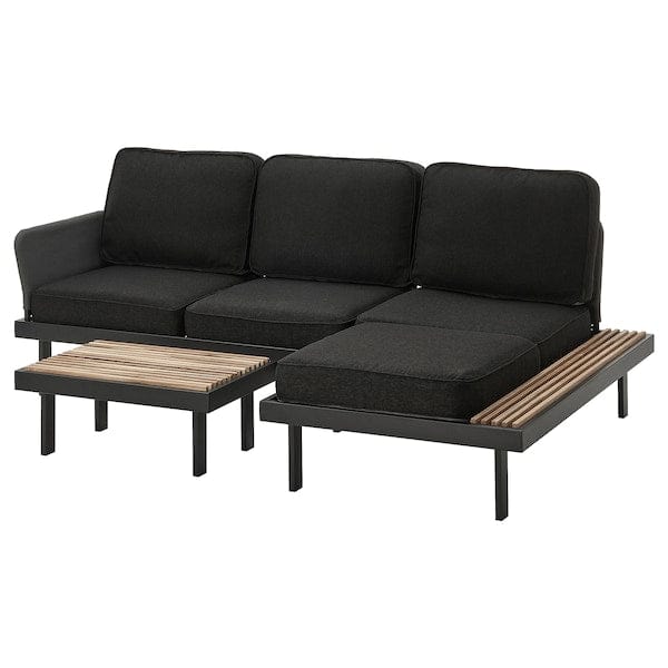 Ikea REVSKÄR - Furniture set, 3 places, outdoor anthracite/Järpön/Duvholmen anthracite