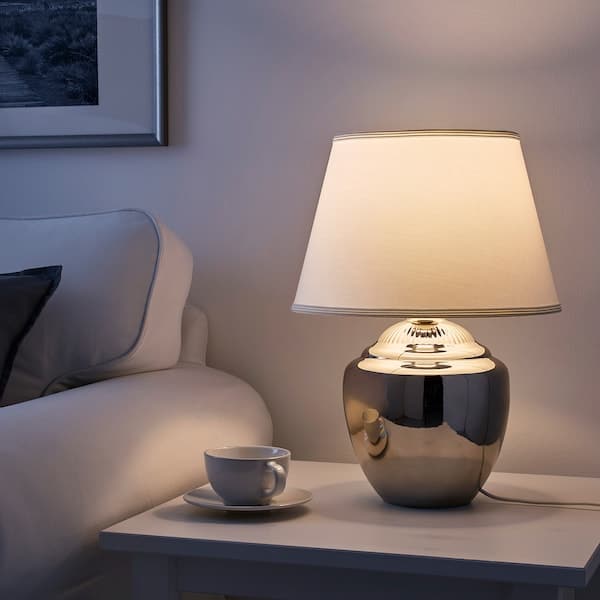 RICKARUM Table lamp - silver color 47 cm , 47 cm - best price from Maltashopper.com 80349534