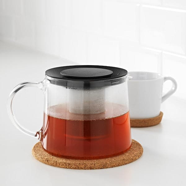RIKLIG - Teapot, glass, 1.5 l - best price from Maltashopper.com 90150071