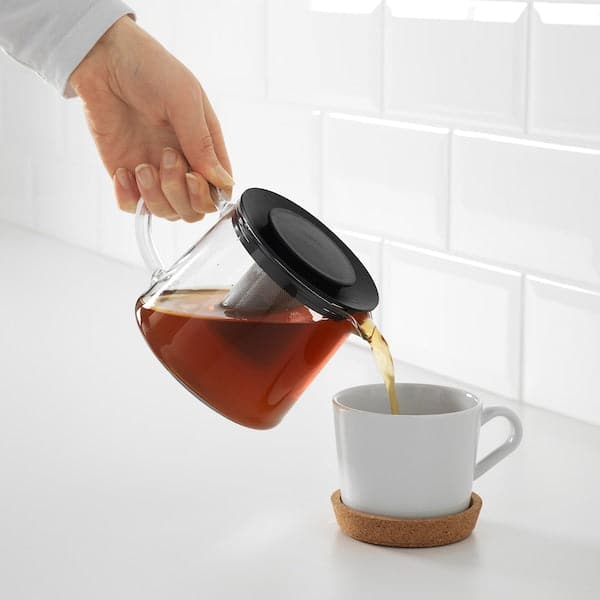 RIKLIG - Teapot, glass, 0.6 l - best price from Maltashopper.com 40297848