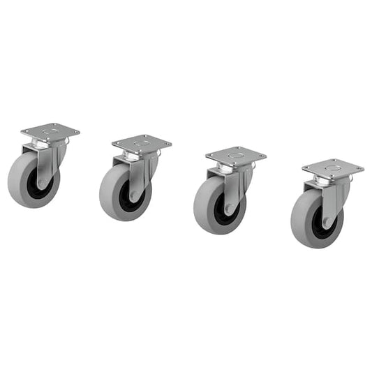 Ikea RILL - Castor, grey, 50 mm