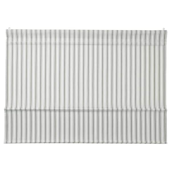 RINGBLOMMA - Roman blind, white/green/striped, 140x160 cm - best price from Maltashopper.com 50491067