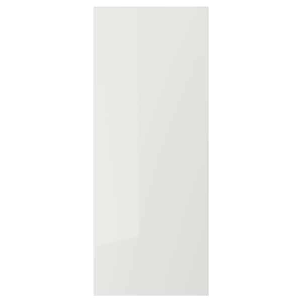 RINGHULT - Door, high-gloss light grey, 40x100 cm