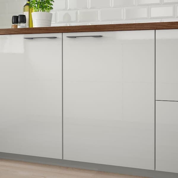 RINGHULT - Door, high-gloss light grey, 30x80 cm - best price from Maltashopper.com 90418876