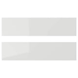 RINGHULT drawer front, high-gloss light grey, 40x10 cm, 2 pack