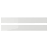 RINGHULT drawer front, high-gloss light grey, 80x10 cm, 2 pack