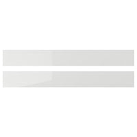RINGHULT drawer front, high-gloss light grey, 80x10 cm, 2 pack