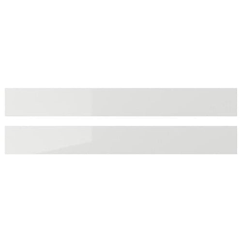 RINGHULT - Drawer front, high-gloss light grey, 80x10 cm