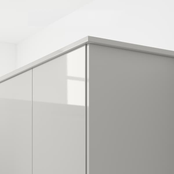 RINGHULT - Rounded deco strip/moulding, high-gloss light grey, 221 cm - best price from Maltashopper.com 90327131