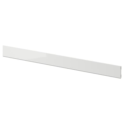RINGHULT plinth, high-gloss light grey, 220x8 cm