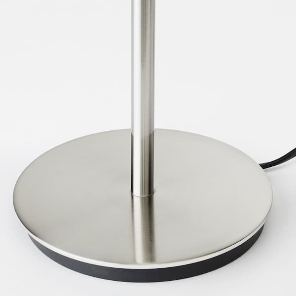 Ikea RINGSTA / SKAFTET Table lamp - white/nickel-plated 41 cm