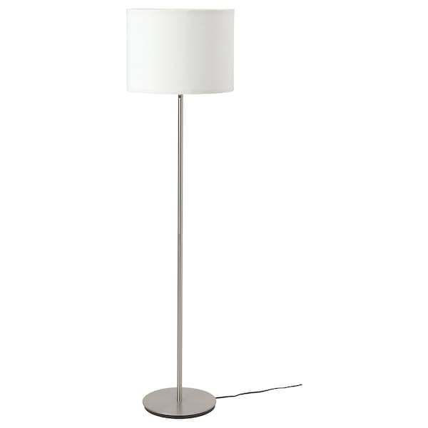 Ikea RINGSTA / SKAFTET Floor lamp - white/nickel-plated