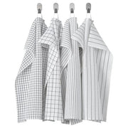 RINNIG - Tea towel, white/dark grey/patterned, 45x60 cm - best price from Maltashopper.com 20476346