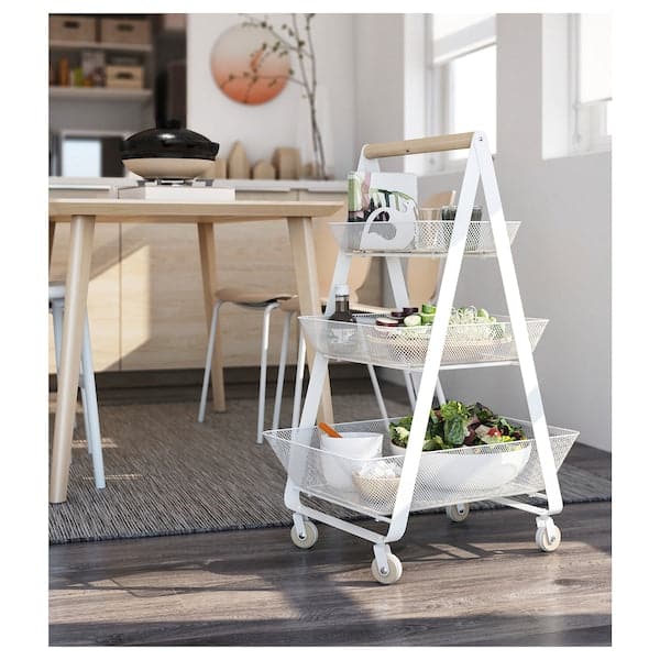RISATORP - Trolley, white, 57x39x86 cm - Premium  from Ikea - Just €90.99! Shop now at Maltashopper.com