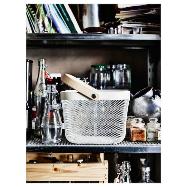 Ikea RISATORP - Basket, white, 25x26x18 cm