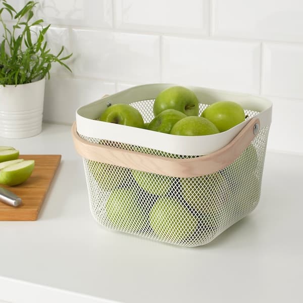 RISATORP - Basket, white, 25x26x18 cm - best price from Maltashopper.com 90281618