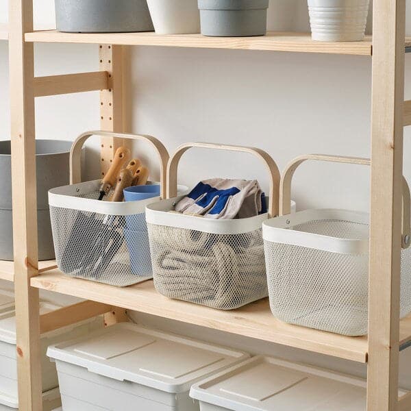 RISATORP - Basket, white, 25x26x18 cm - best price from Maltashopper.com 90281618