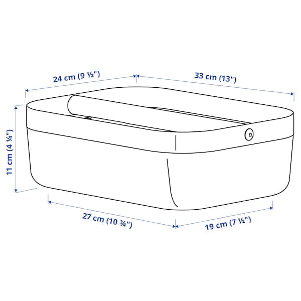 Ikea RISATORP - Basket with compartments, white, 33x24x11 cm