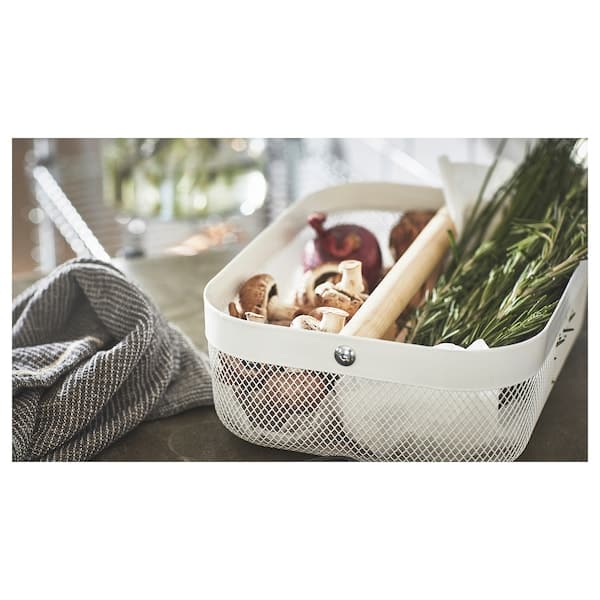 Ikea RISATORP - Basket with compartments, white, 33x24x11 cm