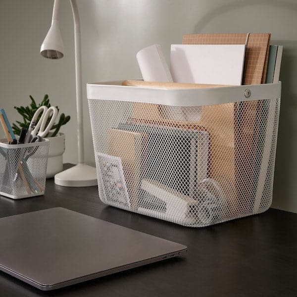 Ikea RISATORP - Basket with compartments, white, 33x24x23 cm