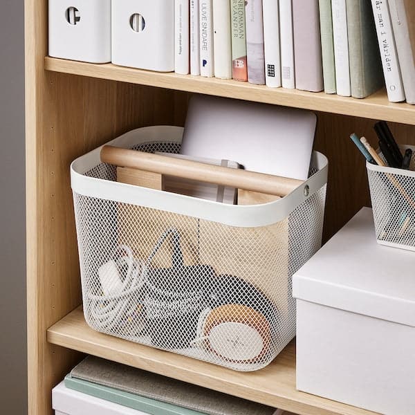 RISATORP Basket with compartments white 33x24x23 cm Best